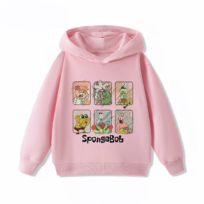 SpongeBob White Sweatshirt - SpongeBob's Funny Faces