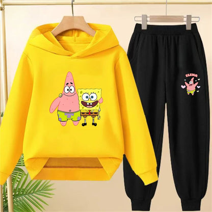 SpongeBob Gray Set - Sleek Design (Top & Bottom)