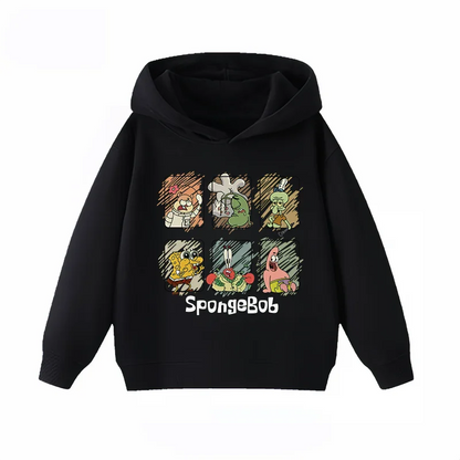 SpongeBob White Sweatshirt - SpongeBob's Funny Faces