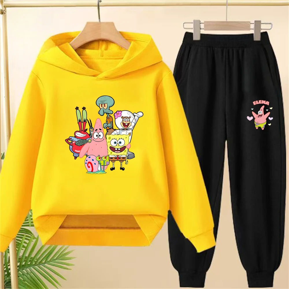 SpongeBob Gray Set - Sleek Design (Top & Bottom)