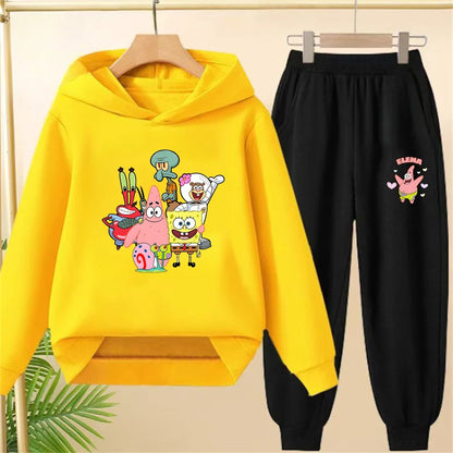 SpongeBob Gray Set - Sleek Design (Top & Bottom)