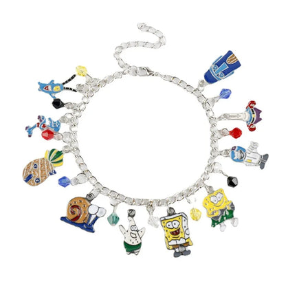 SpongeBob Bracelet - Multi-Charm Curb Chain Bracelet