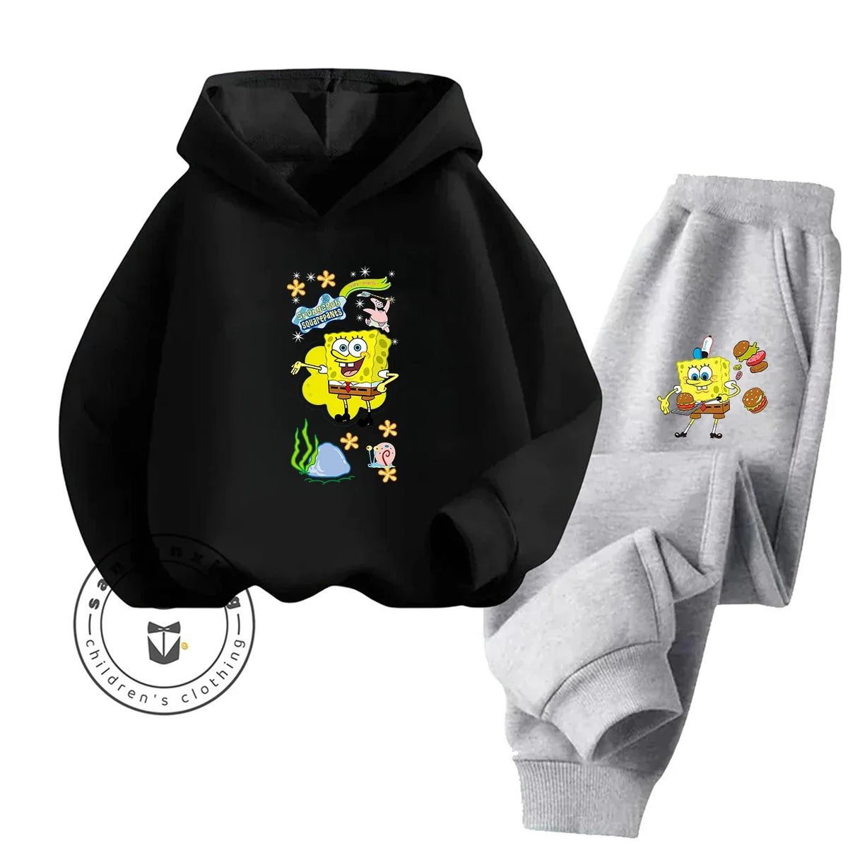 SpongeBob Set - Pink & Black Pants