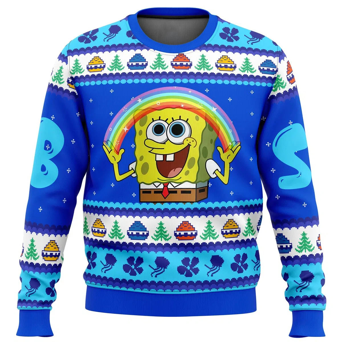 SpongeBob Christmas Sweatshirt - Happy Holidays (Navy Blue)