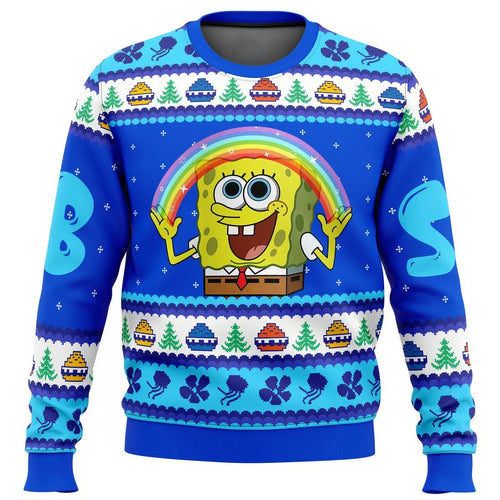 SpongeBob Christmas Sweatshirt - Happy Holidays (Navy Blue)