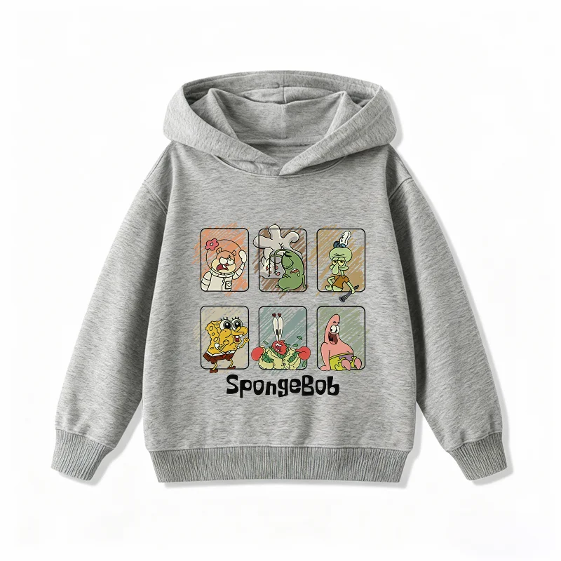 SpongeBob White Sweatshirt - SpongeBob's Funny Faces