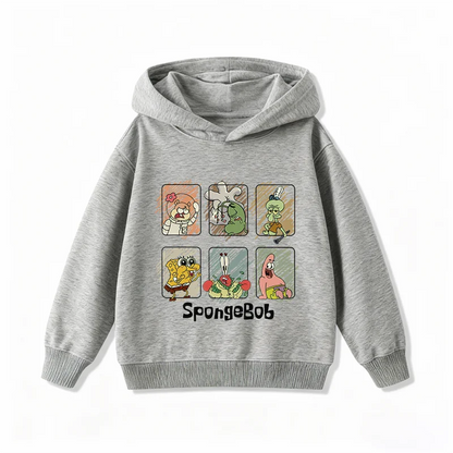 SpongeBob White Sweatshirt - SpongeBob's Funny Faces