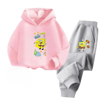 SpongeBob Tracksuit Set - Red & Black Pants