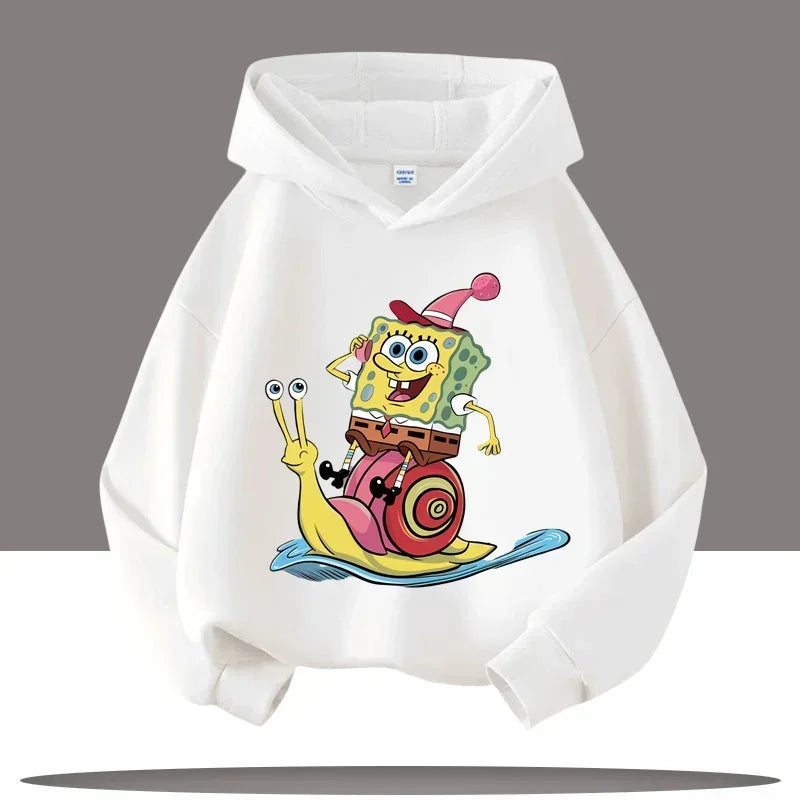 Heather Grey SpongeBob Hoodie - Gary & Bob