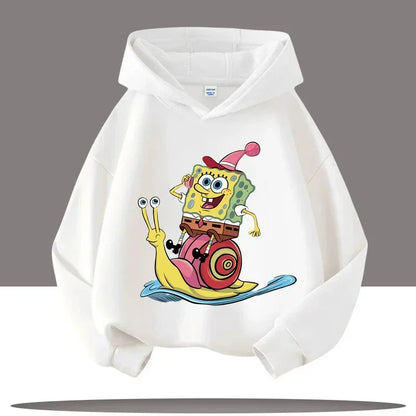 Heather Grey SpongeBob Hoodie - Gary & Bob