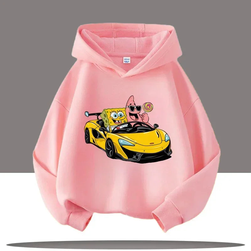 Heather Grey SpongeBob Hoodie - Gary & Bob