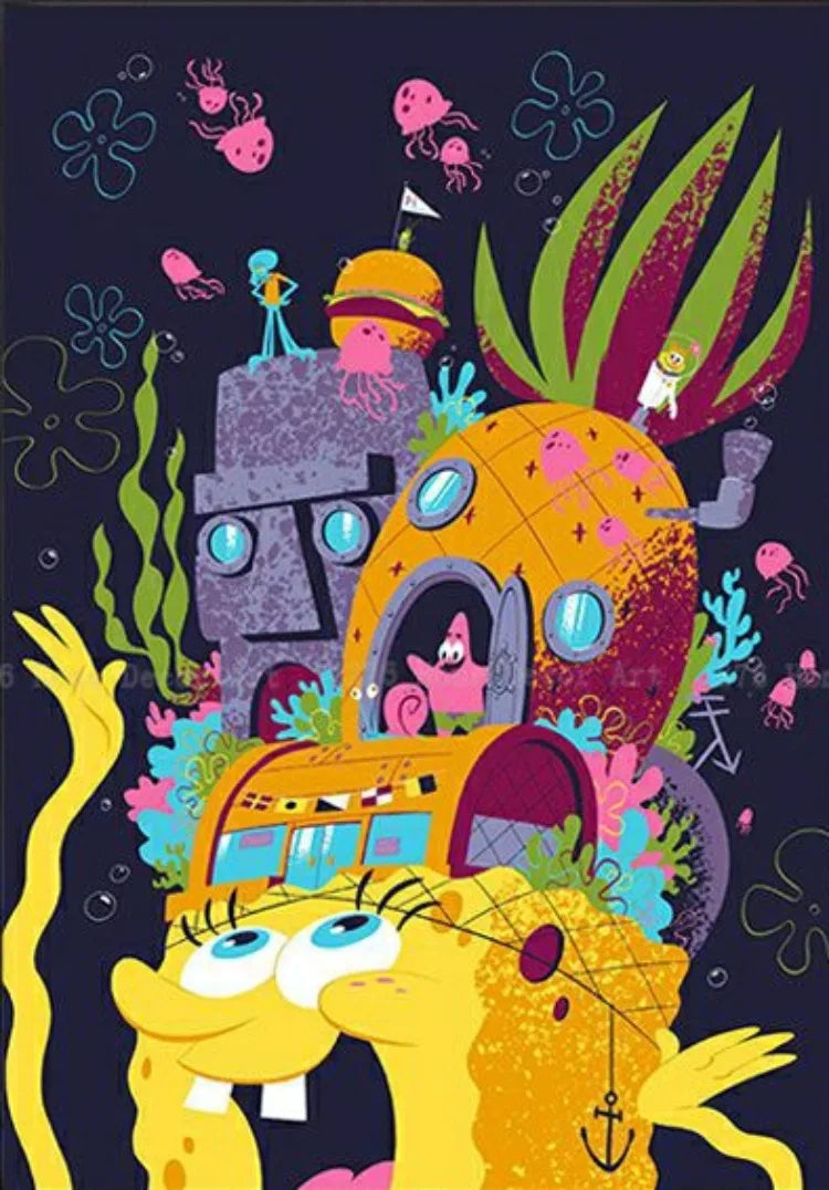 SpongeBob Diamond Painting - Birthday