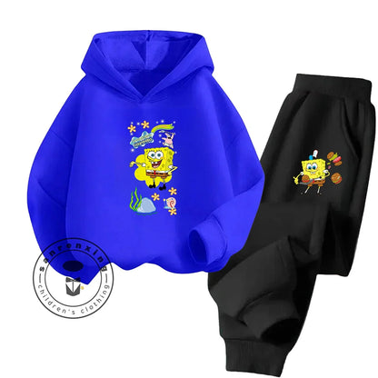 SpongeBob Tracksuit Set - Red & Black Pants