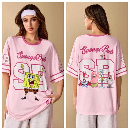 SpongeBob T-Shirt - Oversized Pink Jersey