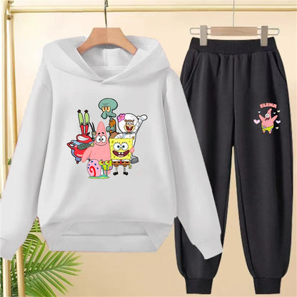 SpongeBob Gray Set - Sleek Design (Top & Bottom)