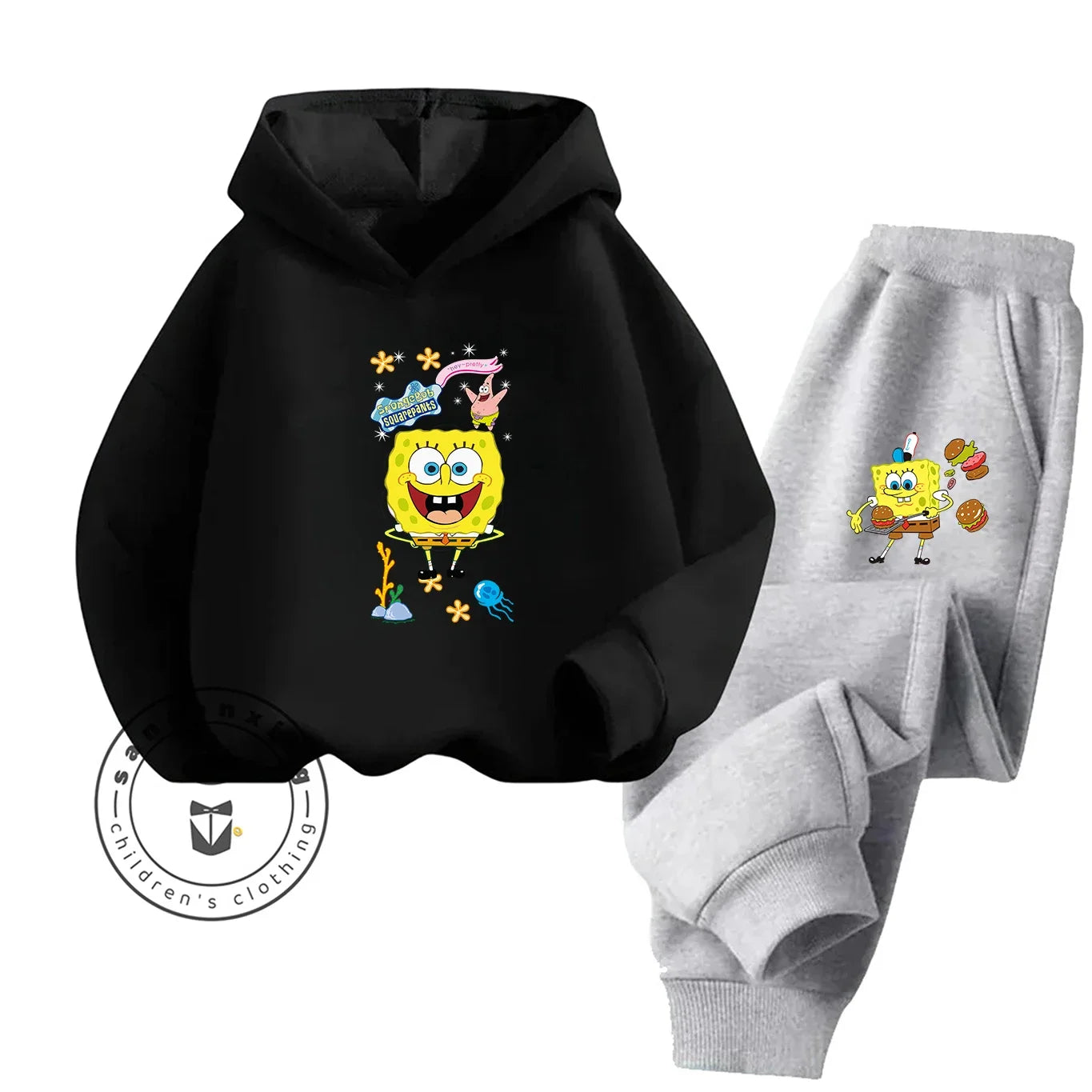 SpongeBob Set - Pink & Black Pants