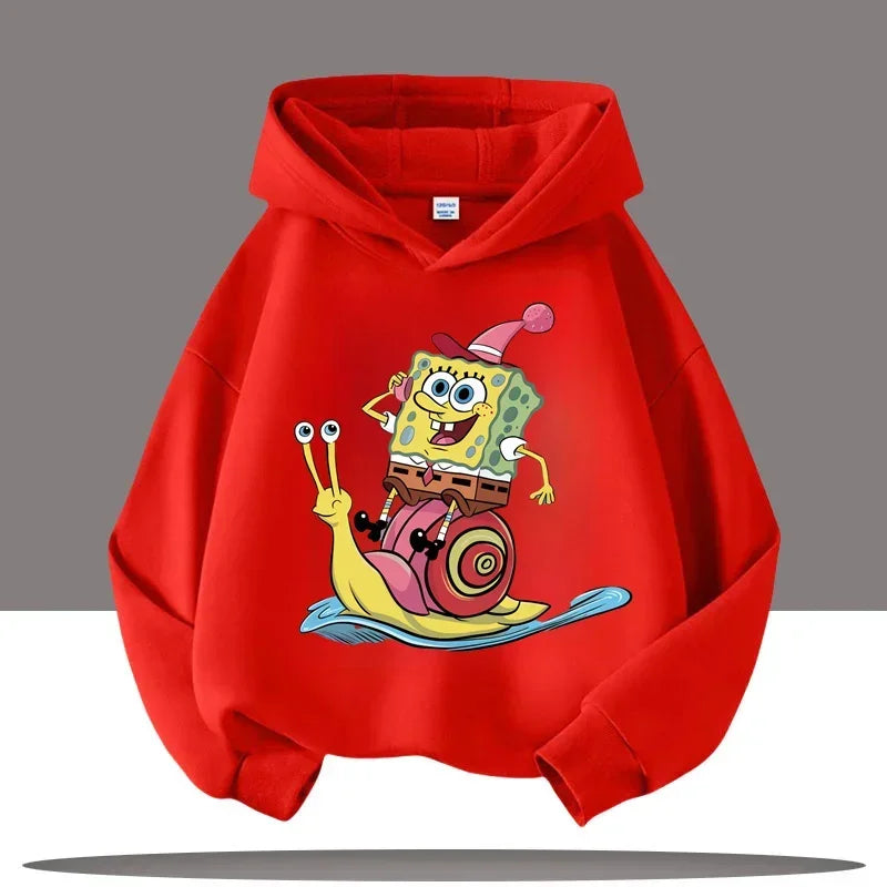 Sweat rouge Bob l'Éponge : escargot turbo
