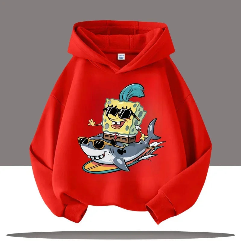 Heather Grey SpongeBob Hoodie - Gary & Bob