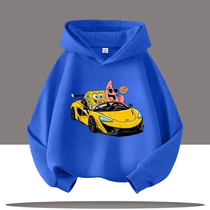Heather Grey SpongeBob Hoodie - Gary & Bob