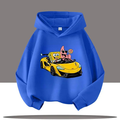 Heather Grey SpongeBob Hoodie - Gary & Bob