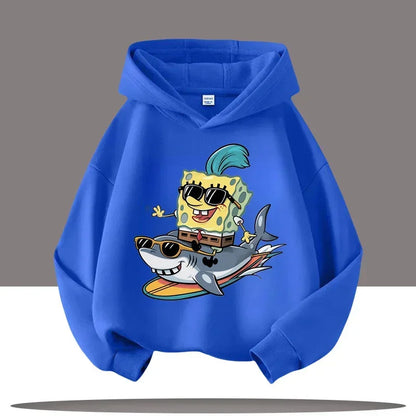 Heather Grey SpongeBob Hoodie - Gary & Bob