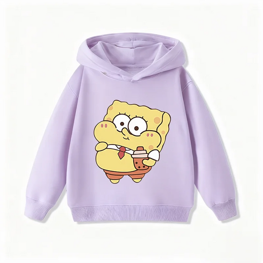 Hoodie violet Bob l'Éponge : repas heureux