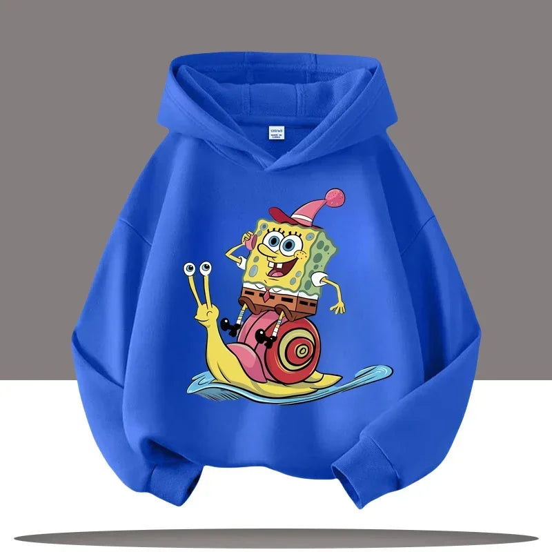 Heather Grey SpongeBob Hoodie - Gary & Bob