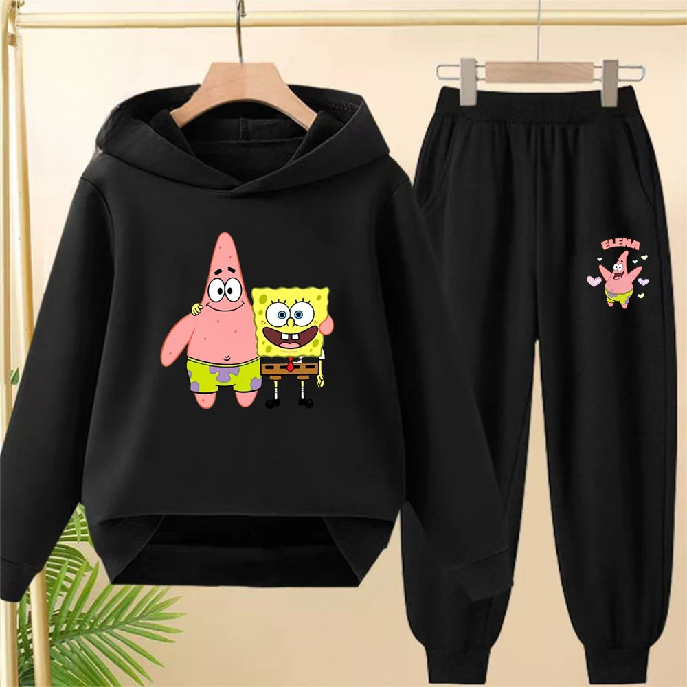 SpongeBob Gray Set - Sleek Design (Top & Bottom)