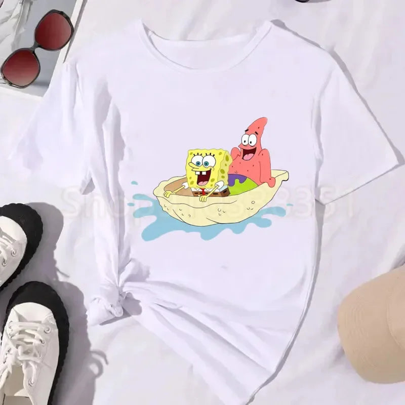 SpongeBob White T-Shirt - Nap & Chill
