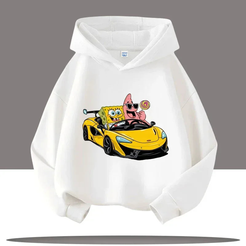 Heather Grey SpongeBob Hoodie - Gary & Bob