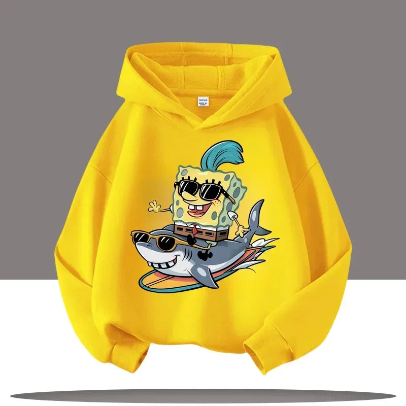 Heather Grey SpongeBob Hoodie - Gary & Bob