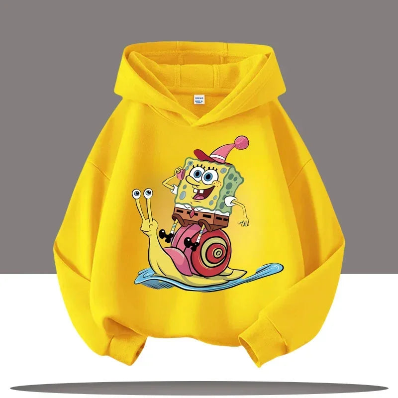 Heather Grey SpongeBob Hoodie - Gary & Bob