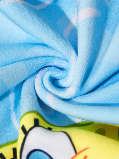 SpongeBob Beach Towel - Blue Pattern
