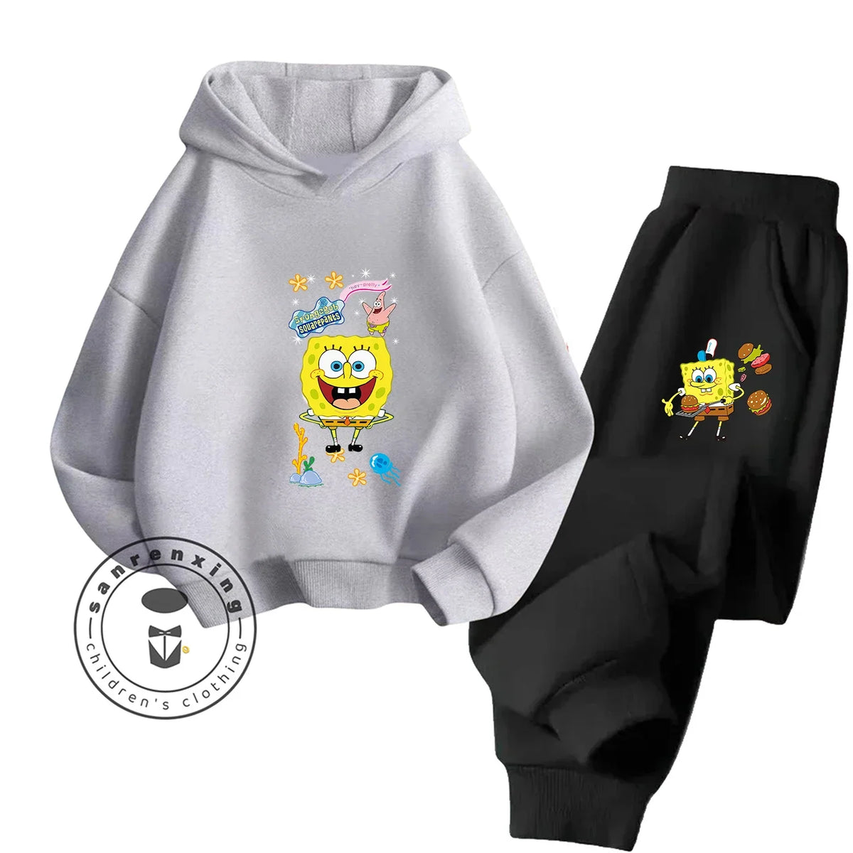 SpongeBob Relax Set - Yellow & Grey Bottoms