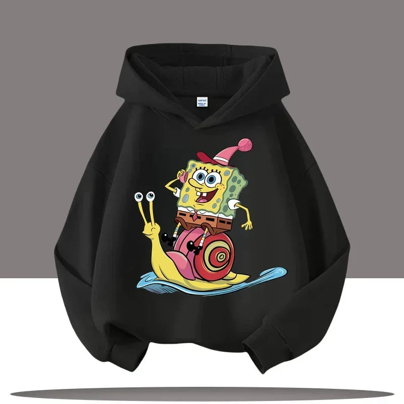 Heather Grey SpongeBob Hoodie - Gary & Bob