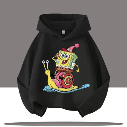 Heather Grey SpongeBob Hoodie - Gary & Bob