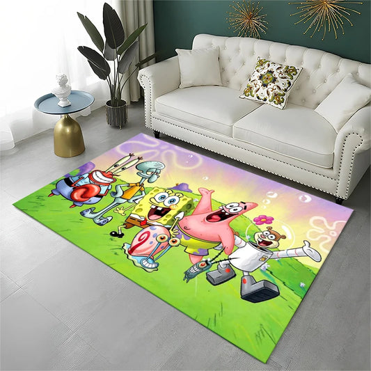 Tapis Bob l'Éponge : l'équipe de Bikini Bottom