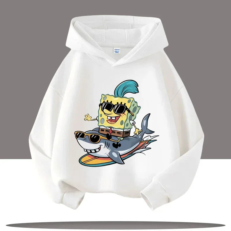 Heather Grey SpongeBob Hoodie - Gary & Bob