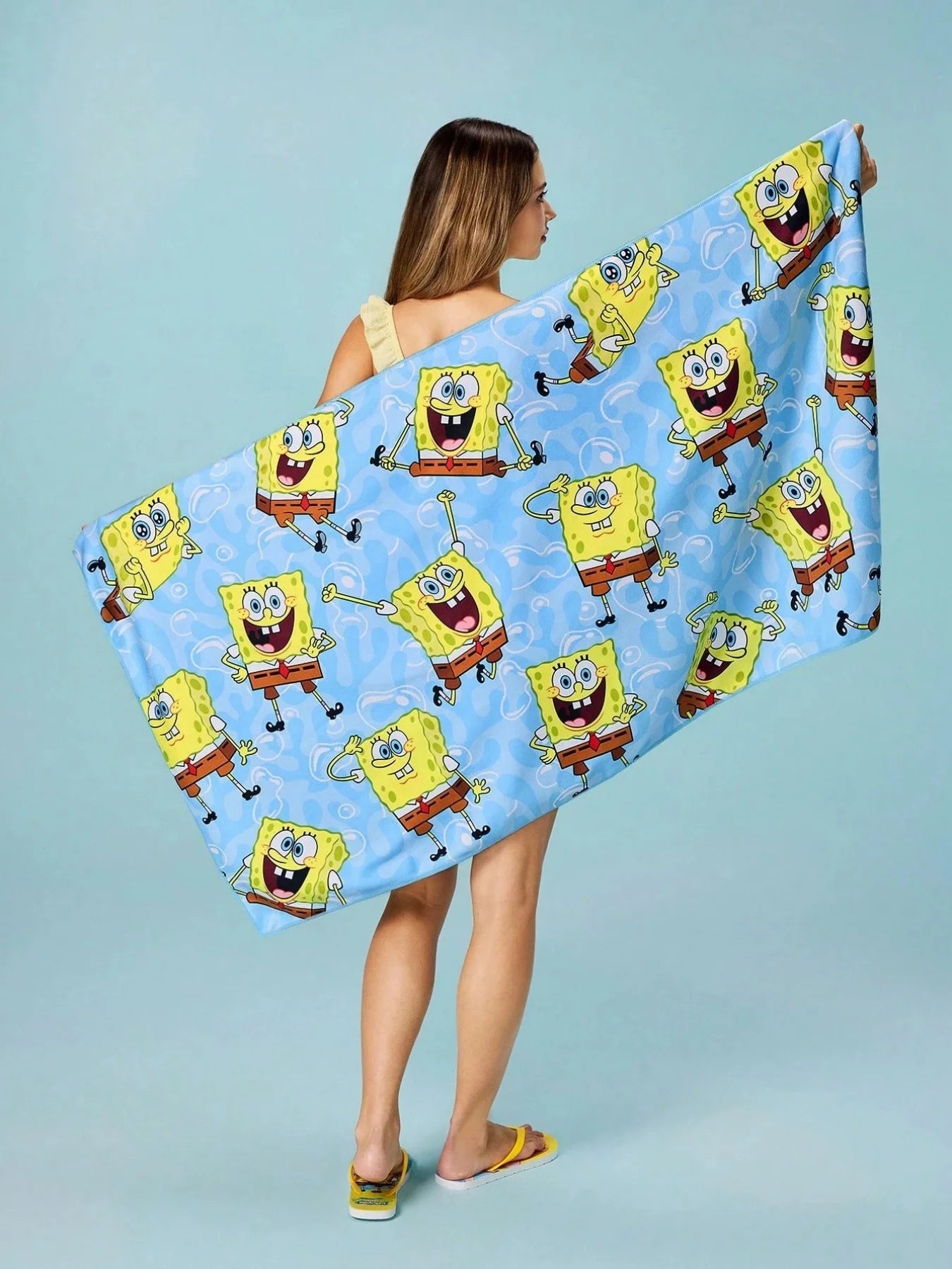 SpongeBob Beach Towel - Blue Pattern