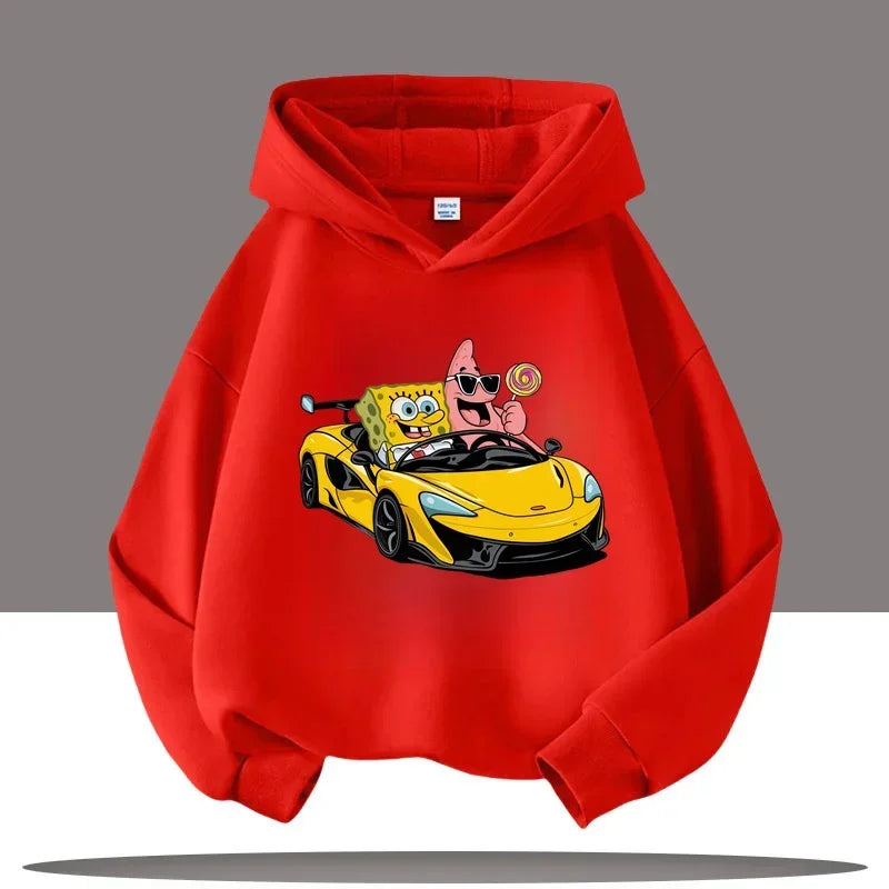 Heather Grey SpongeBob Hoodie - Gary & Bob