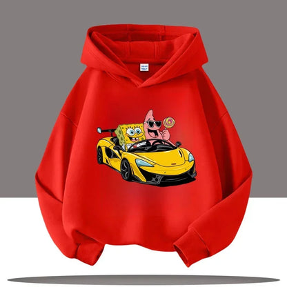 Heather Grey SpongeBob Hoodie - Gary & Bob
