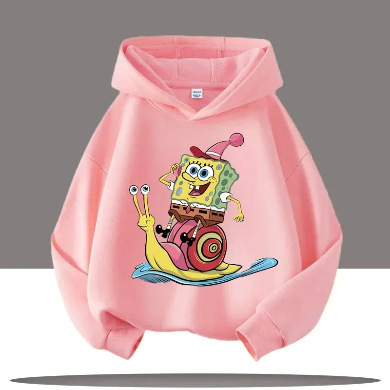 Heather Grey SpongeBob Hoodie - Gary & Bob