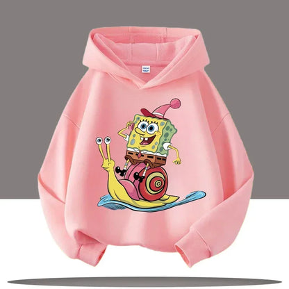 Heather Grey SpongeBob Hoodie - Gary & Bob
