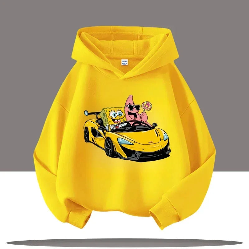 Heather Grey SpongeBob Hoodie - Gary & Bob