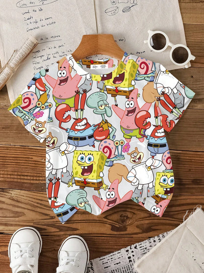 SpongeBob T-Shirt - Full Print Characters